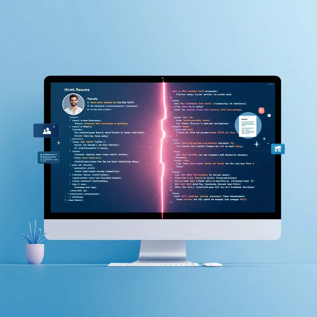 Cover image for HTML Lebenslauf Struktur: Der Aufbau eines professionellen HTML-Dokuments für Ihren CV