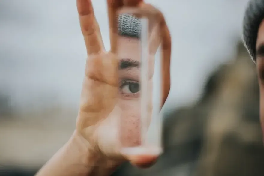 picture of a partial face reflection, Photo by Vince Fleming on Unsplash